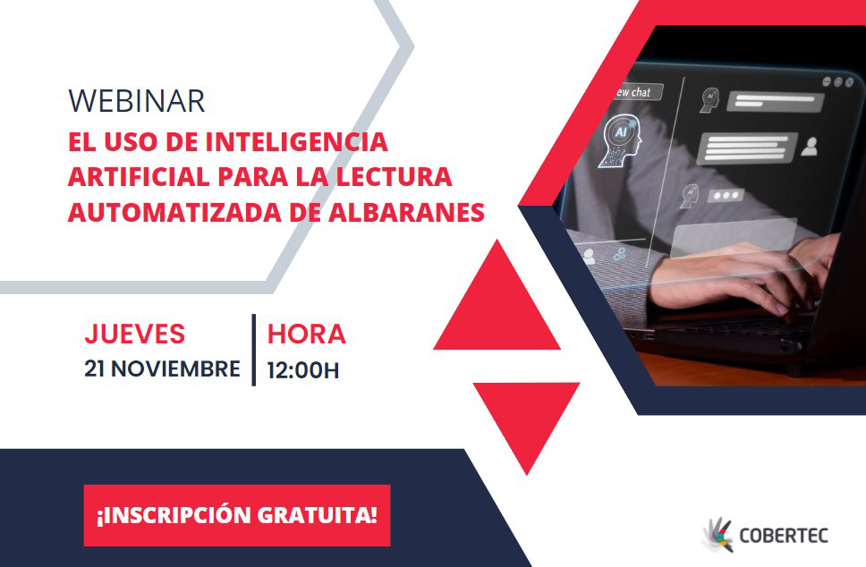 - Webinar: el uso de inteligencia artificial para la lectura automatizada de albaranes