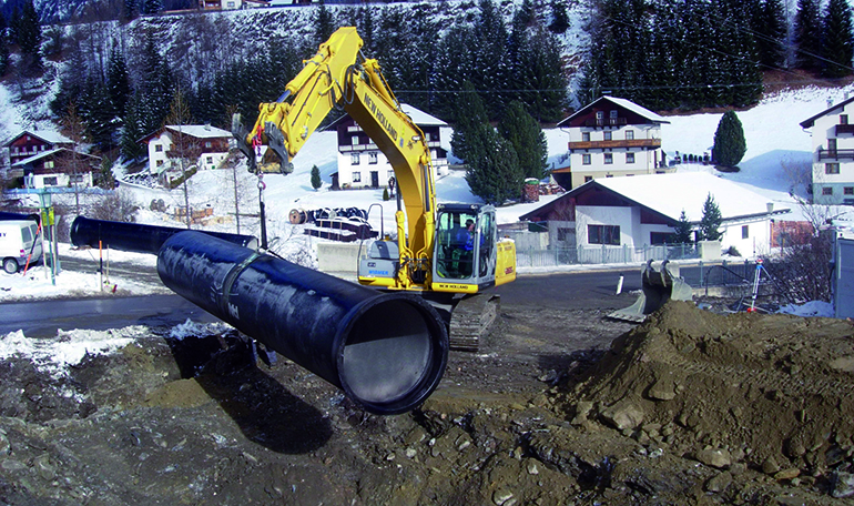 Canalizaciones para cañones de nieve artificial