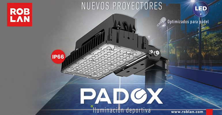 Iluminación especialmente diseñada para pistas de pádel