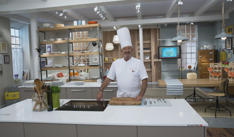 Cuarzo blanco para la encimera de “Karlos Arguiñano en tu cocina” 