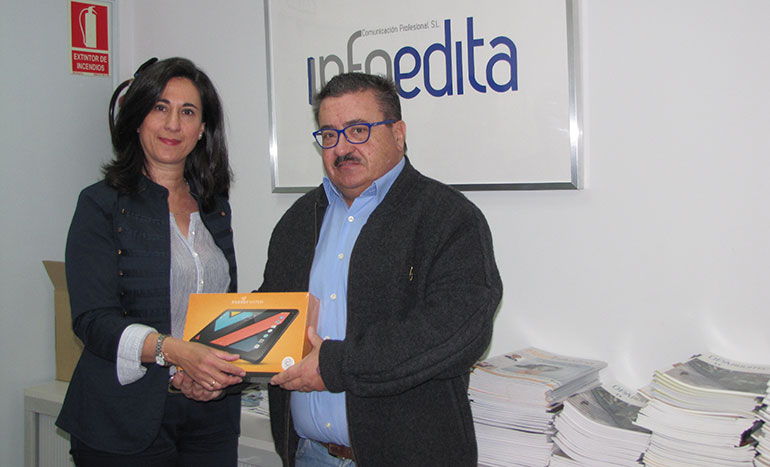 Pedro Díaz, ganador del sorteo que realiza Infoedita entre sus suscriptores