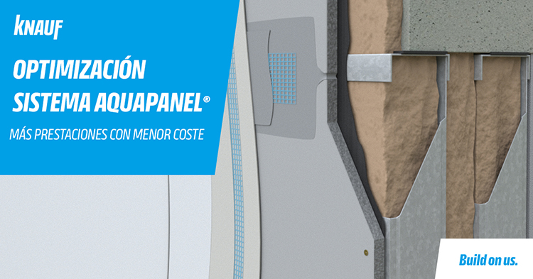 Knauf actualiza su sistema de fachadas Aquapanel con nuevas prestaciones y reducción de costes